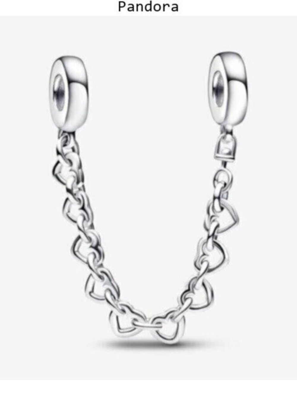Pandora Linked Hearts Safety Chain